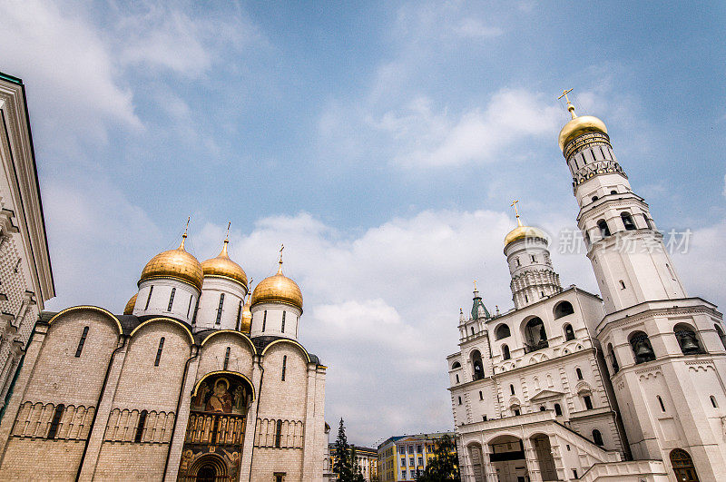 在俄罗斯莫斯科的教堂和圣母升天大教堂