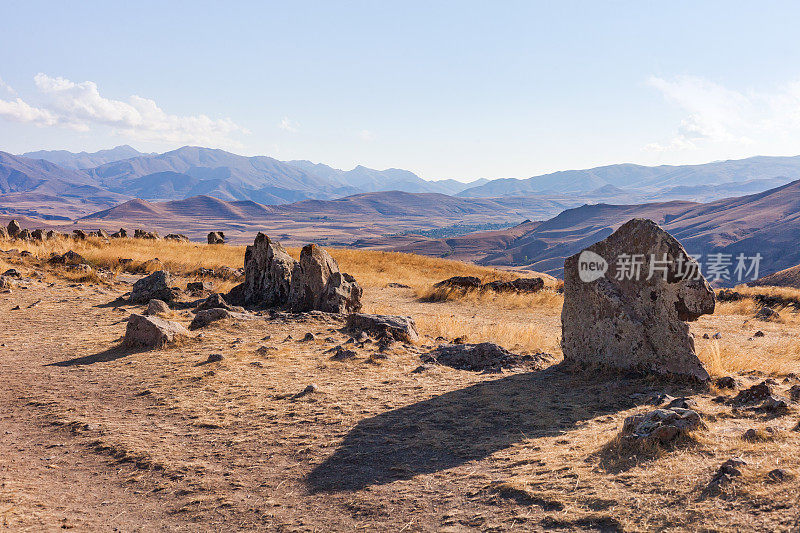 Zorats-Karer或Karahunj。古代巨石群，亚美尼亚。
