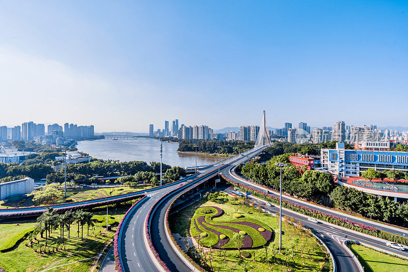 福建省福州市三仙洲大桥观景