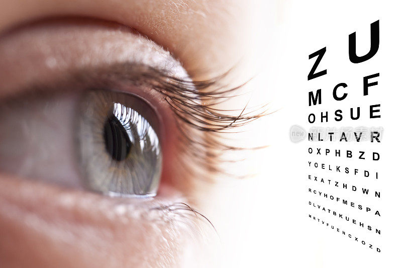 近照一张眼睛和视力测试表