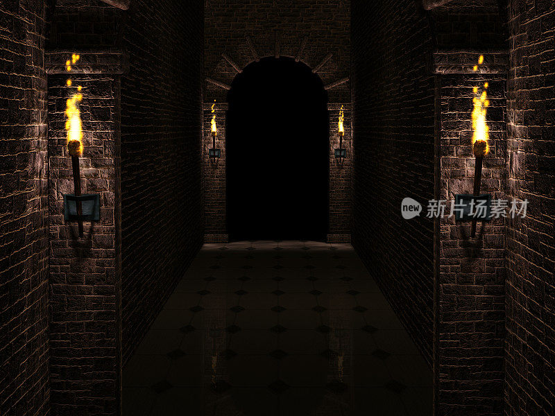 黑暗城堡的走廊