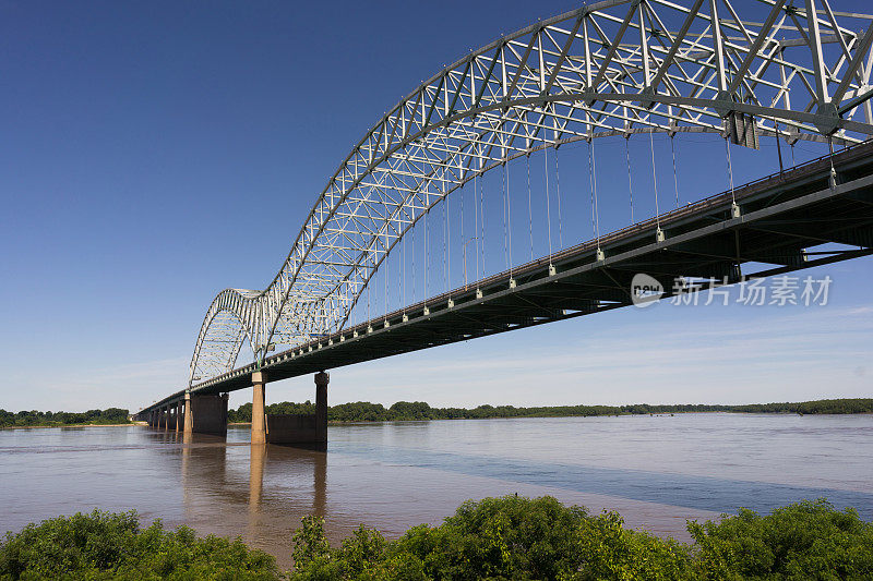 横跨密西西比河、田纳西州阿肯色的赫尔南多·德索托大桥