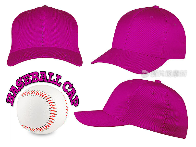 紫色棒球帽套装