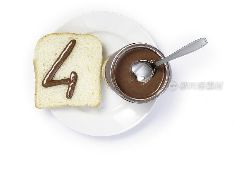 40周年生日吃巧克力奶油和面包