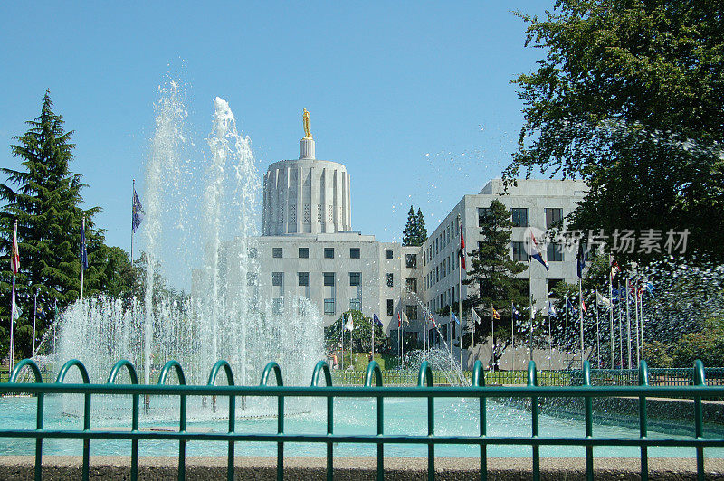 国会大厦和喷泉