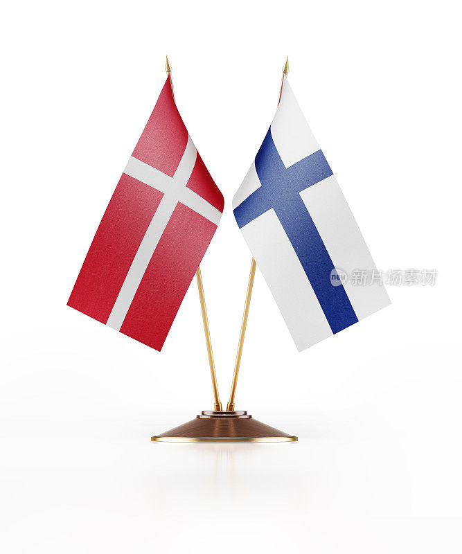 丹麦和芬兰的微型国旗