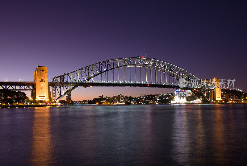 傍晚的悉尼海港大桥
