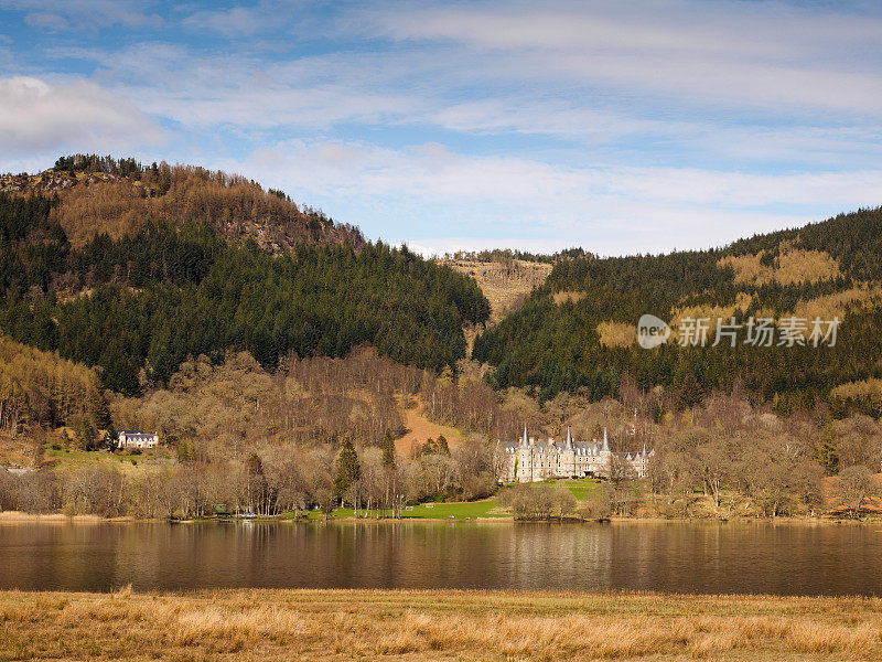 苏格兰特罗萨克斯风景如画的阿克雷湖。