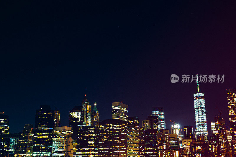 曼哈顿，纽约市的夜晚