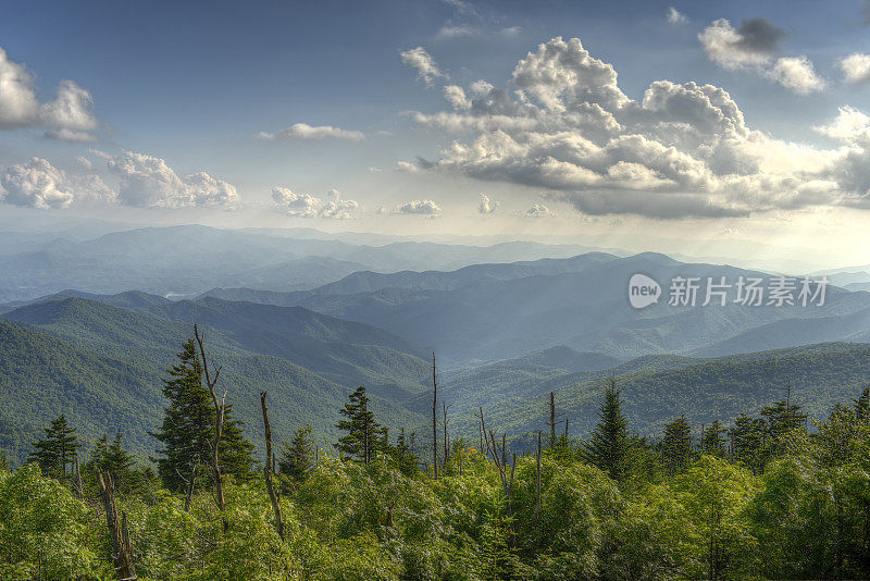 大烟山国家公园的阿巴拉契亚山脉