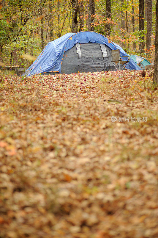 露营地的圆顶露营帐篷