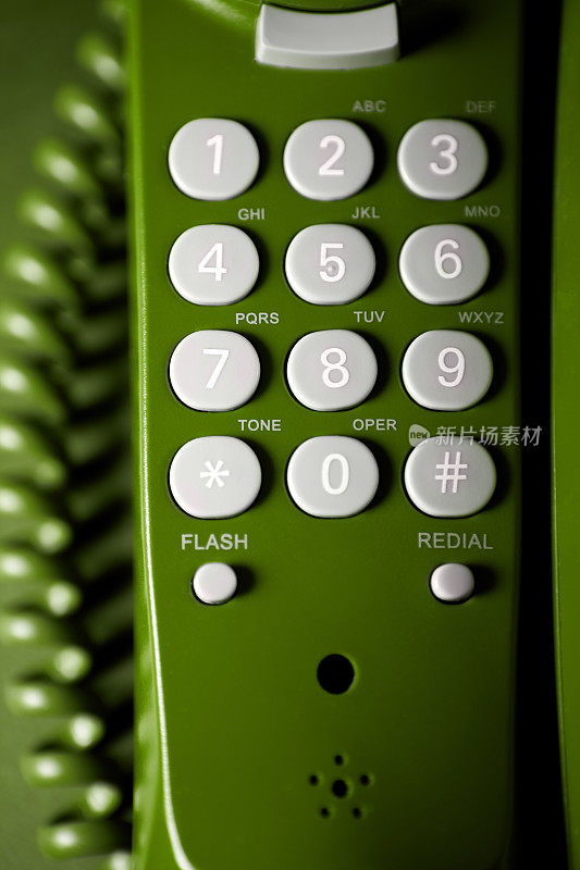 电话键盘特写(绿色)