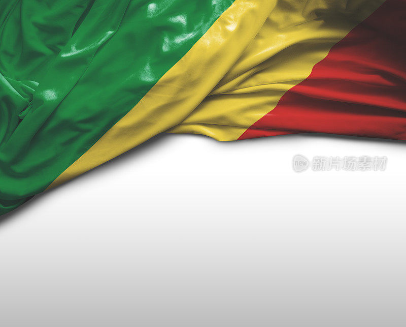 刚果共和国挥舞着国旗