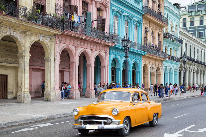 古巴哈瓦那的老式美国车