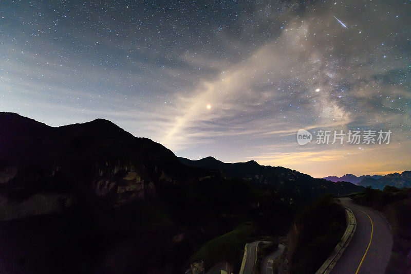 夜景银河系背景