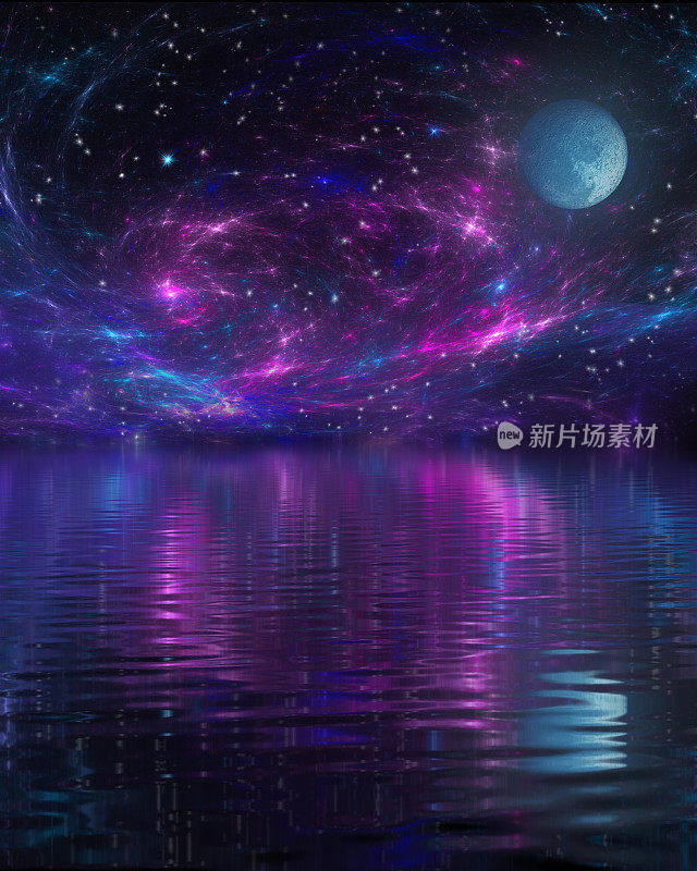 繁星满天，月黑风高