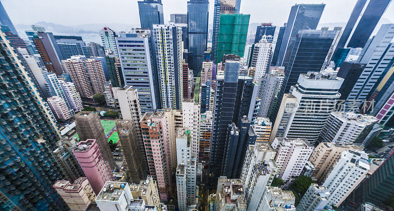 香港市区鸟瞰图