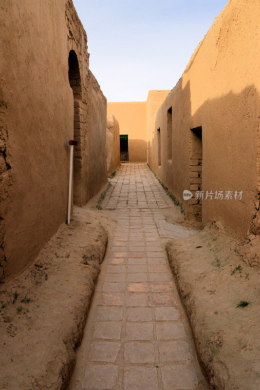 古尼萨遗址的小巷，土库曼斯坦-帕提亚考古遗址