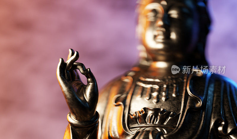 佛像，禅冥想瑜伽