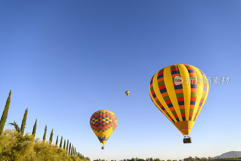 热气球，蒂梅丘拉，加州，葡萄酒之乡