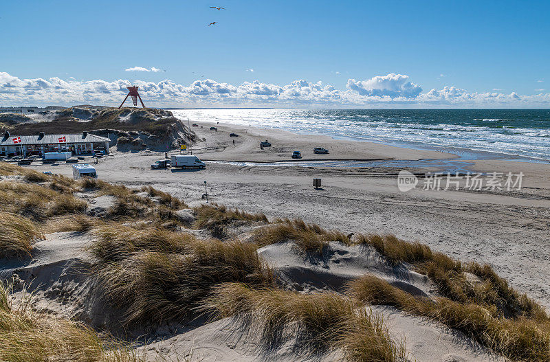 丹麦日德兰半岛的布洛赫斯海滩