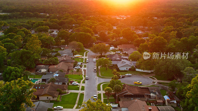佛罗里达州朗伍德的房屋鸟瞰图