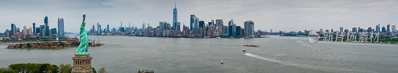 纽约港的空中全景图