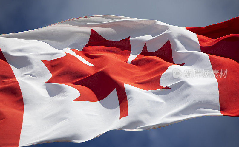 加拿大国旗对角特写