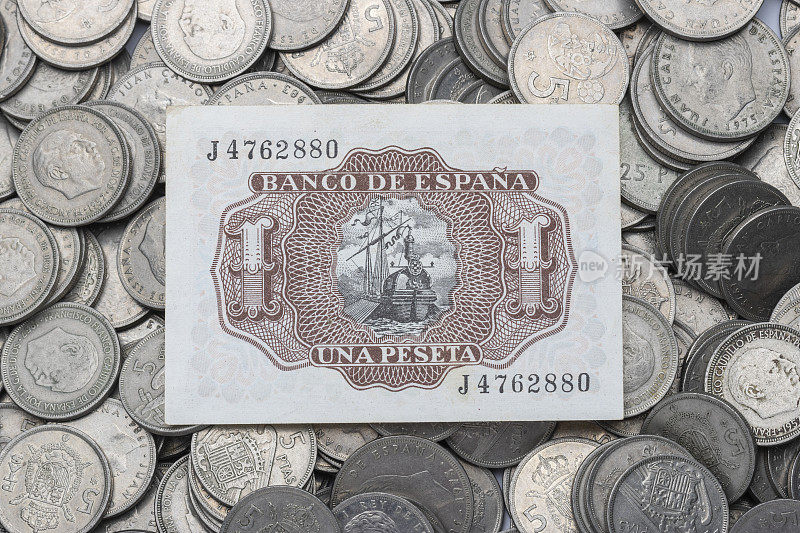 西班牙硬币上的比塞塔
