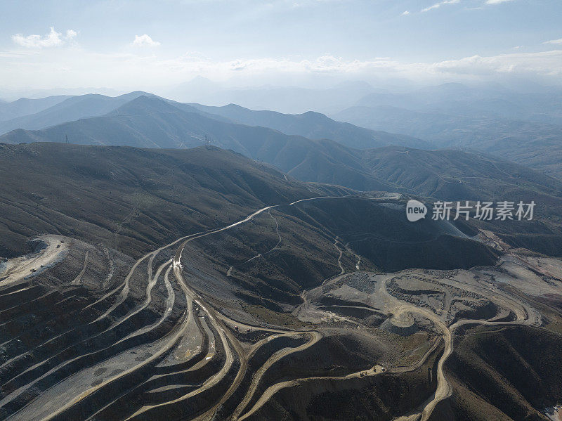 露天铁矿鸟瞰图