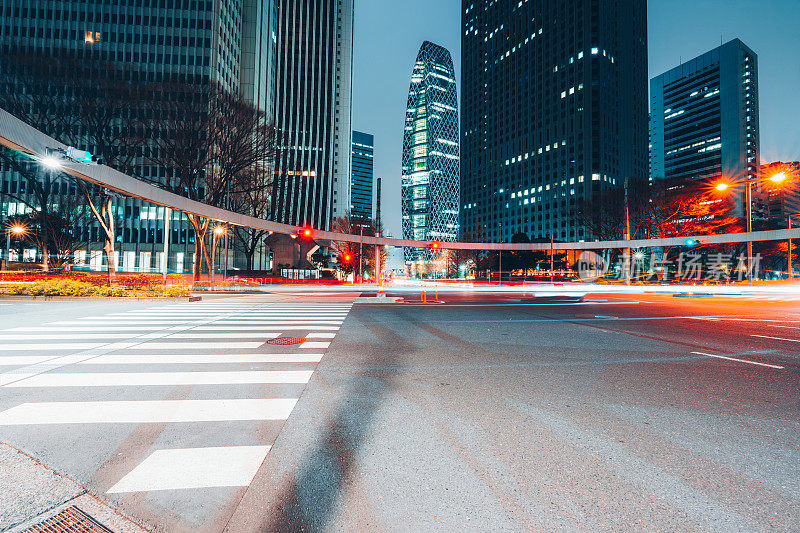 东京新宿的城市景观和街景