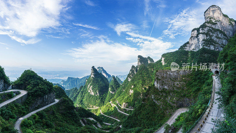 天门山鸟瞰图