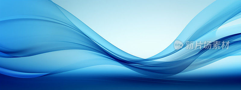 抽象的蓝色渐变纹理背景具有动感，技术背景，发光的光线，柔和的波浪