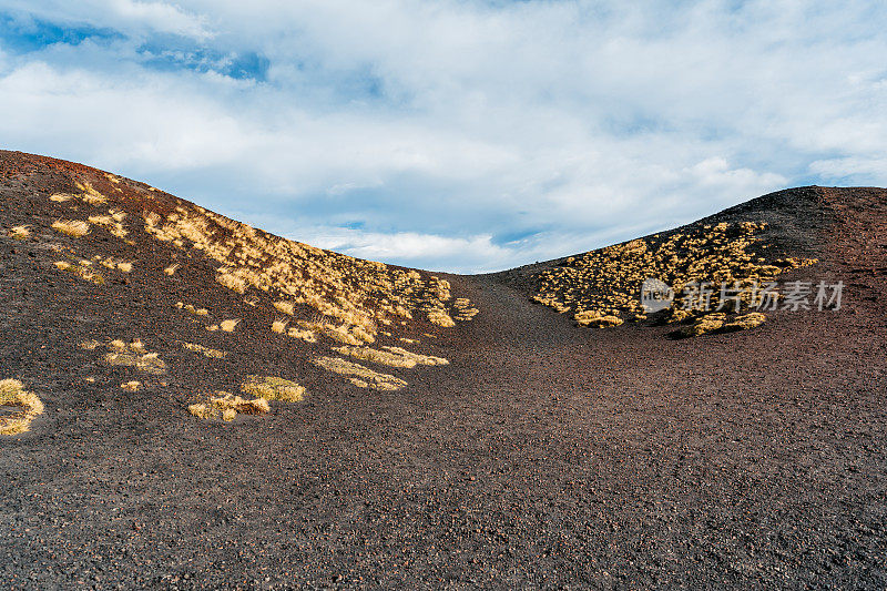 意大利卡塔尼亚西西里岛埃特纳火山上的西尔维斯特里火山口