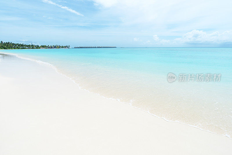 马尔代夫完美的天堂海滩热带岛屿背景