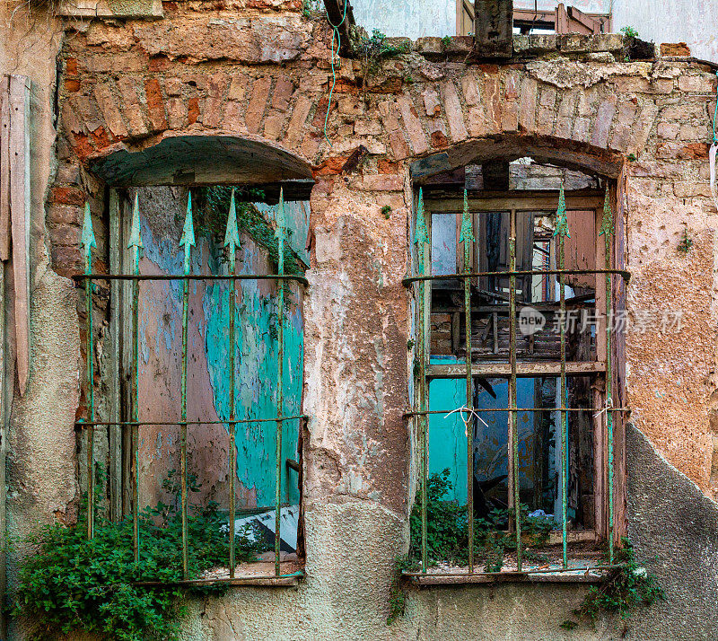 废弃的老房子,窗户