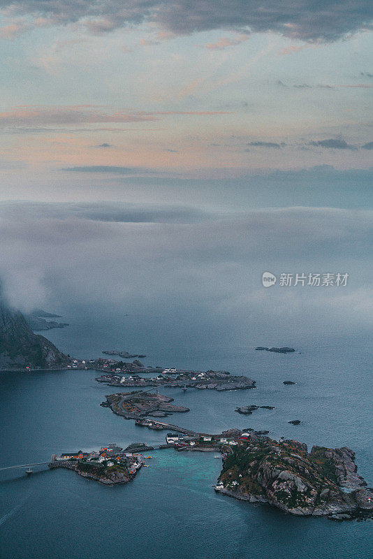 罗浮敦岛莱因布林根山的风景