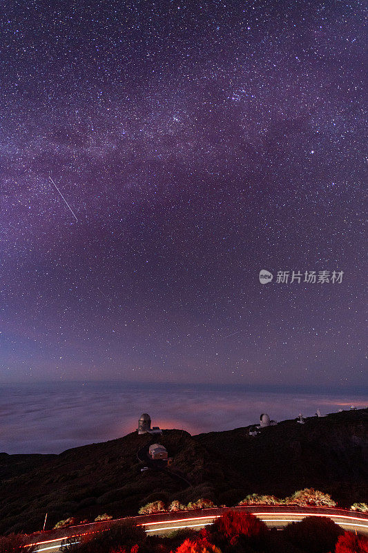 在西班牙加那利群岛拉帕尔马星夜望远镜的视图