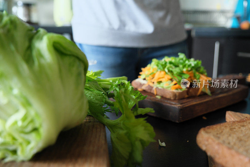 在家做素食三明治