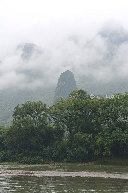 中国广西地区的漓江喀斯特风光