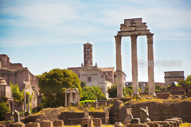 Castor和polx的罗马广场庙宇