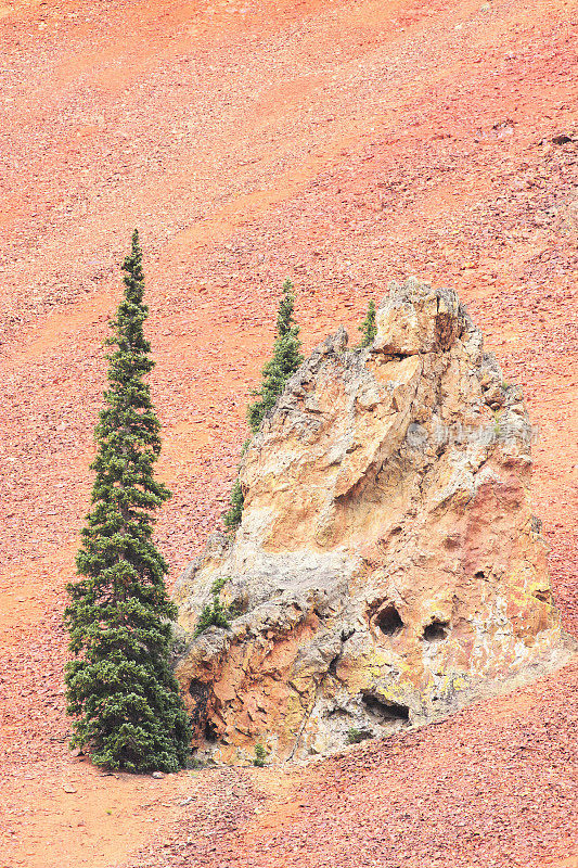 红山铁矿岩边坡Ouray科罗拉多州
