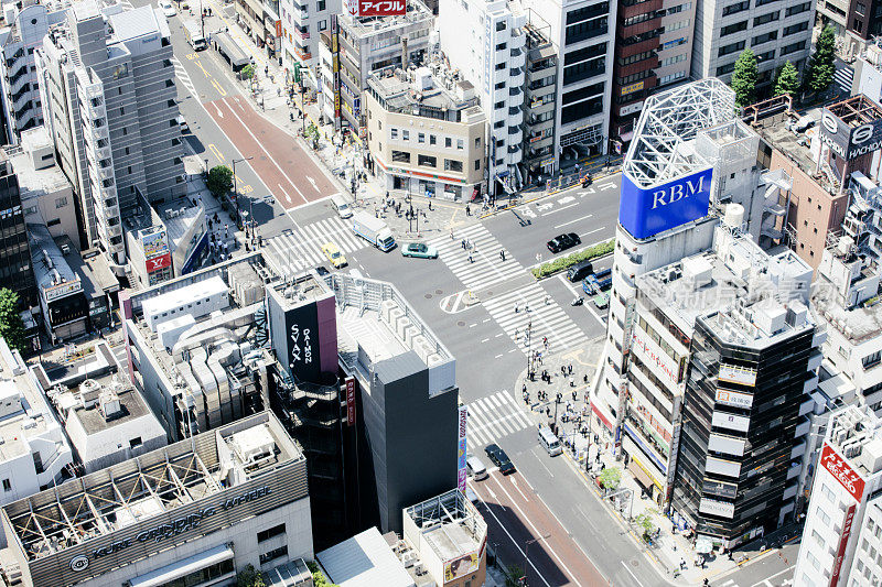 东京市内，白天的城市景观，高层景观，东京