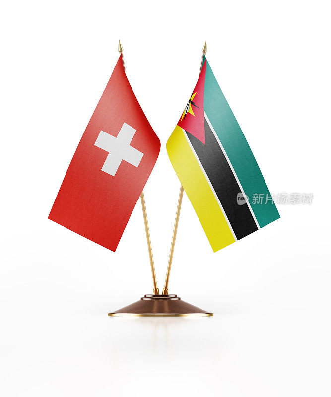瑞士和莫桑比克的微型国旗