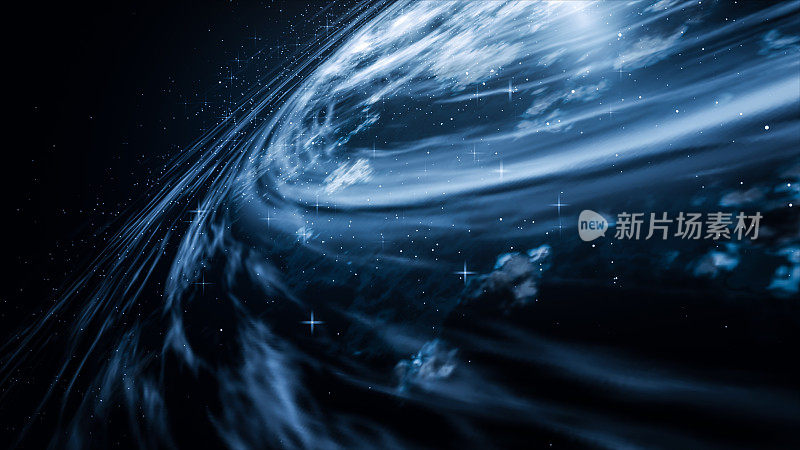 蓝色漩涡，宇宙和星云，科技背景