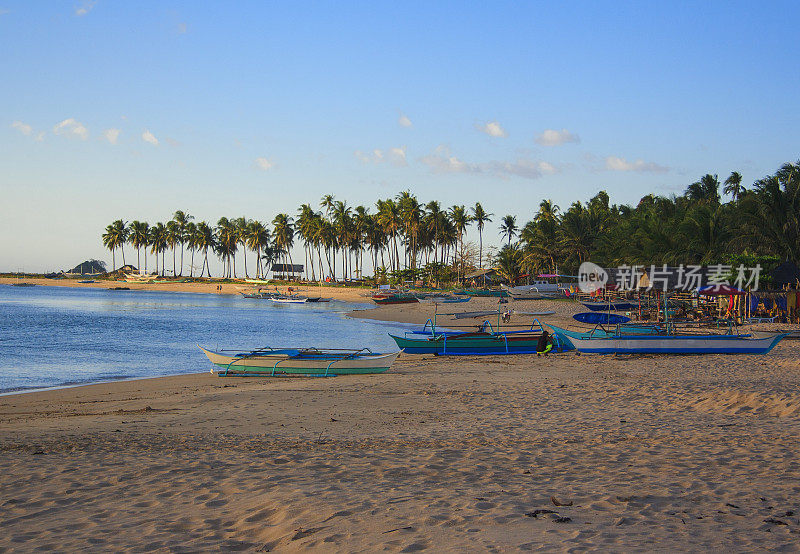 纳克潘海滩的风景。巴拉望岛。菲律宾。