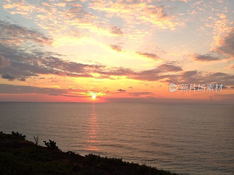 海上日落