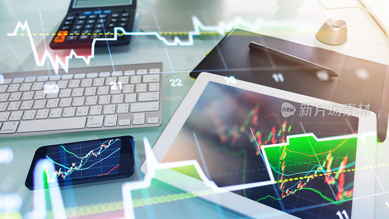投资主题股市和金融业务分析股市与数字平板电脑