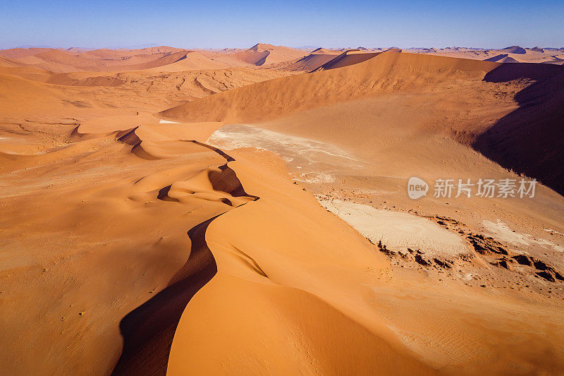 纳米比亚纳米比亚沙海鸟瞰图