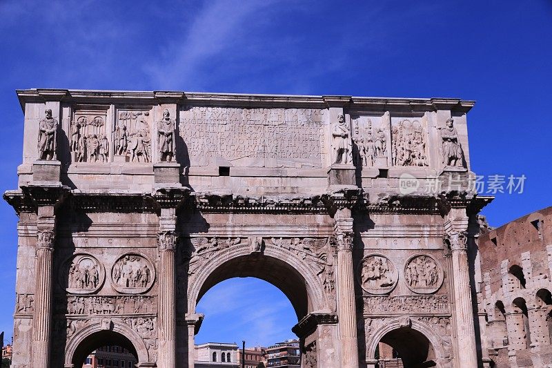 意大利罗马斗兽场附近的君士坦丁拱门